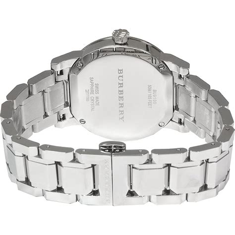 burberry ladies the city date silver bracelet watch bu9100|burberry date bracelet strap.